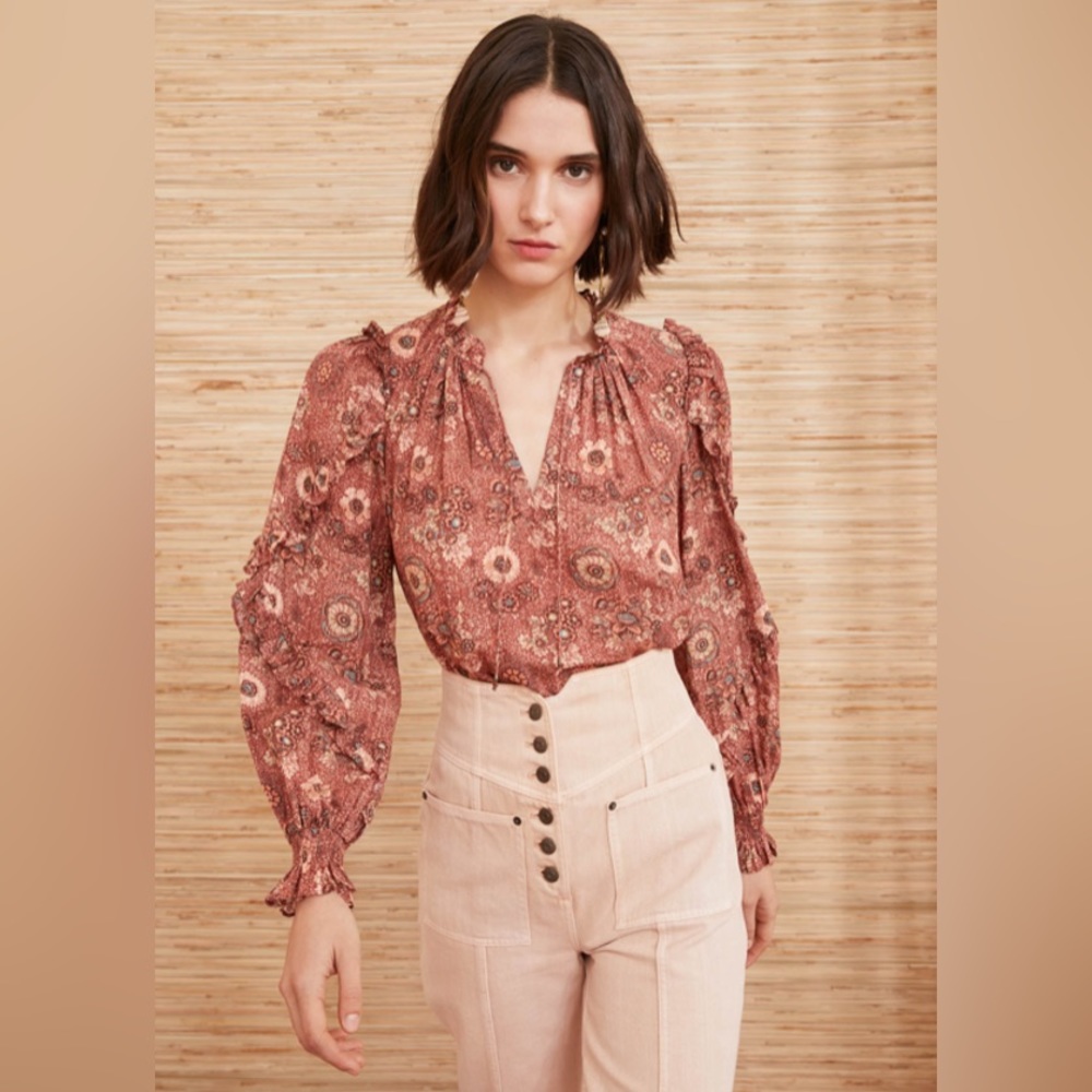 Ulla Johnson Manet Blouse - Rosebud